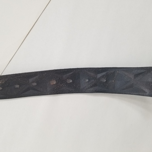 Levi's Brown Black Distressed Leather Belt - Picture 4 of 7